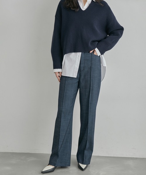 ROPE'（ロペ）の「デニムライクパンツ（デニムパンツ・レディース・ネイビー・36/38）」の17枚目の写真