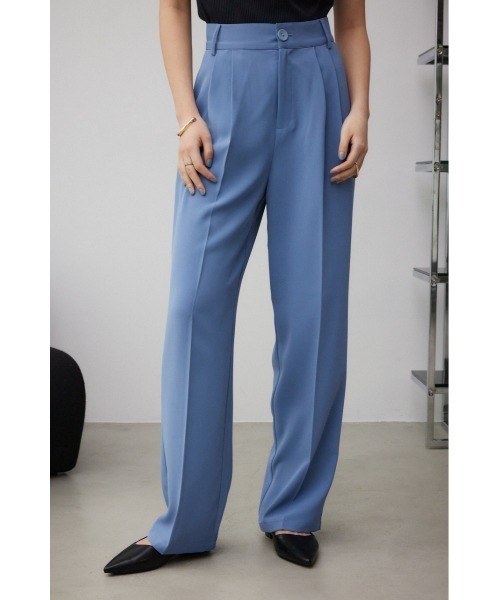 AZUL by moussy（アズールバイマウジー）の「ハイウエストタックスラックス（スラックス・レディース・チャコールグレー/ライトブルー/ブラック/ミント・MEDIUM/SMALL）」の15枚目の写真