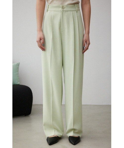 AZUL by moussy（アズールバイマウジー）の「ハイウエストタックスラックス（スラックス・レディース・チャコールグレー/ライトブルー/ブラック/ミント・MEDIUM/SMALL）」の8枚目の写真