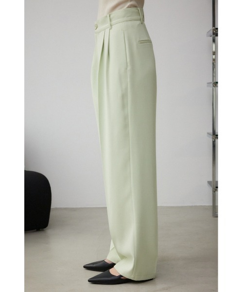 AZUL by moussy（アズールバイマウジー）の「ハイウエストタックスラックス（スラックス・レディース・チャコールグレー/ライトブルー/ブラック/ミント・MEDIUM/SMALL）」の9枚目の写真