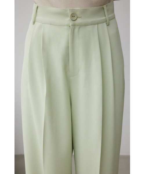 AZUL by moussy（アズールバイマウジー）の「ハイウエストタックスラックス（スラックス・レディース・チャコールグレー/ライトブルー/ブラック/ミント・MEDIUM/SMALL）」の11枚目の写真