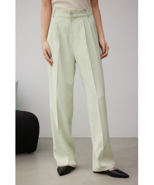 AZUL by moussy（アズールバイマウジー）の「ハイウエストタックスラックス（スラックス・レディース・チャコールグレー/ライトブルー/ブラック/ミント・MEDIUM/SMALL）」の5枚目の写真