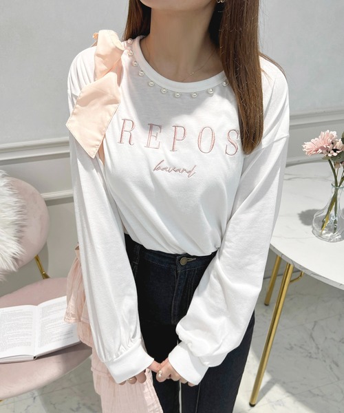 apres jour（アプレジュール）の「パールロゴ刺繍ロンT【ZOZOTOW限定アイテム】（Tシャツ/カットソー・レディース・オフホワイト/ライトピンク/ホワイト系その他・X-LARGE/フリー）」の11枚目の写真