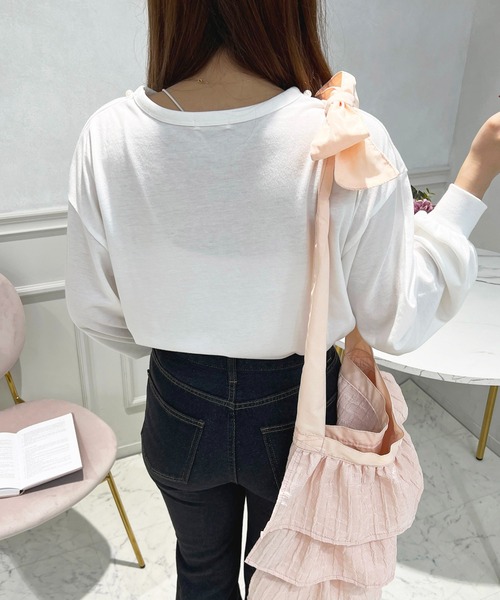 apres jour（アプレジュール）の「パールロゴ刺繍ロンT【ZOZOTOW限定アイテム】（Tシャツ/カットソー・レディース・オフホワイト/ライトピンク/ホワイト系その他・X-LARGE/フリー）」の15枚目の写真