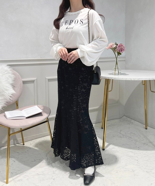 apres jour（アプレジュール）の「パールロゴ刺繍ロンT【ZOZOTOW限定アイテム】（Tシャツ/カットソー・レディース・オフホワイト/ライトピンク/ホワイト系その他・X-LARGE/フリー）」の7枚目の写真