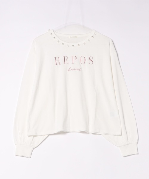 apres jour（アプレジュール）の「パールロゴ刺繍ロンT【ZOZOTOW限定アイテム】（Tシャツ/カットソー・レディース・オフホワイト/ライトピンク/ホワイト系その他・X-LARGE/フリー）」の5枚目の写真