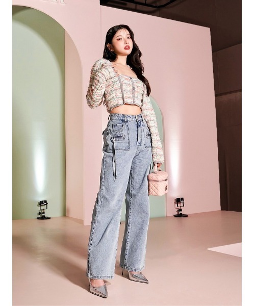 Darich(ダーリッチ)の「デザインケミカルデニムパンツ(デニムパンツ・レディース・ブルー系その他・S/M)」の3枚目の写真