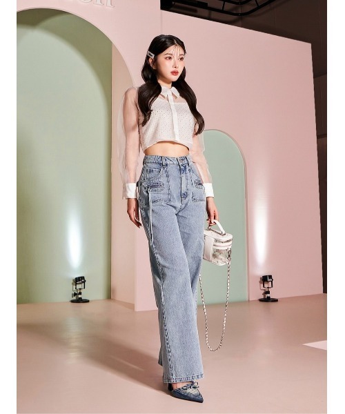 Darich(ダーリッチ)の「デザインケミカルデニムパンツ(デニムパンツ・レディース・ブルー系その他・S/M)」の5枚目の写真