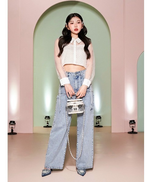 Darich(ダーリッチ)の「デザインケミカルデニムパンツ(デニムパンツ・レディース・ブルー系その他・S/M)」の6枚目の写真