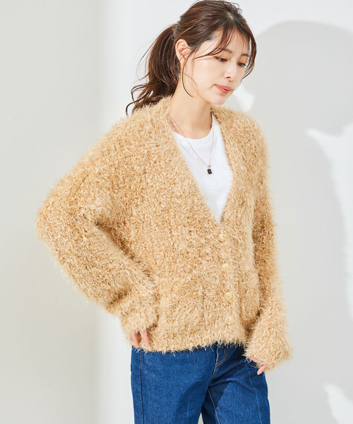 Jayro(ジャイロ)の「ポケット付きカーディガン(カーディガン/ボレロ・レディース・ホワイト系その他/チャコールグレー/ラベンダー/ベージュ・M)」の12枚目の写真