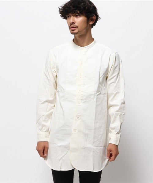 B:MING by BEAMS（ビーミングバイビームス）の「ビーミング by ビームス / ガーメントダイバンドカラーシャツ（シャツ/ブラウス・メンズ・ホワイト/ネイビー・MEDIUM/LARGE）」の10枚目の写真