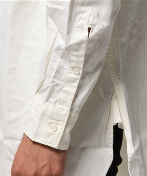 B:MING by BEAMS（ビーミングバイビームス）の「ビーミング by ビームス / ガーメントダイバンドカラーシャツ（シャツ/ブラウス・メンズ・ホワイト/ネイビー・MEDIUM/LARGE）」の7枚目の写真