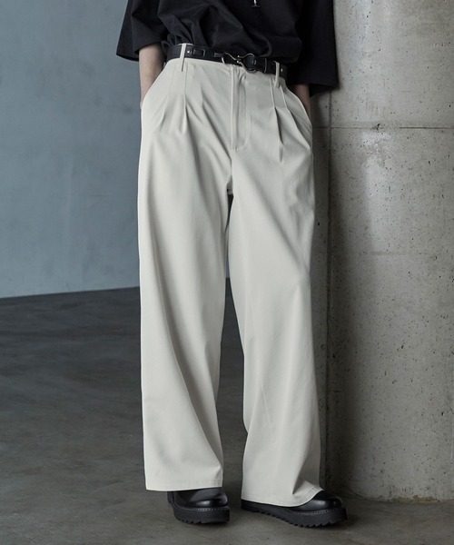 SERACE】Loose drape two tuck easy wide pants / ルーズ