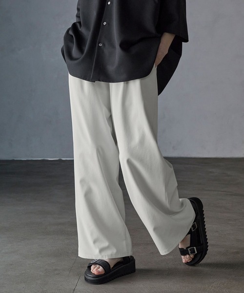 SERACE】Loose drape two tuck easy wide pants / ルーズ