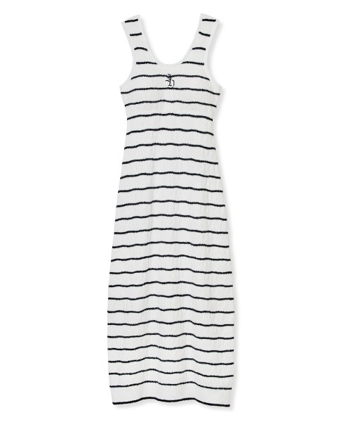 SNIDEL HOME（スナイデルホーム）の「ボーダーワンピース（ルームワンピース・レディース・ネイビー/ピンク/ライトグレー・FREE）」の3枚目の写真