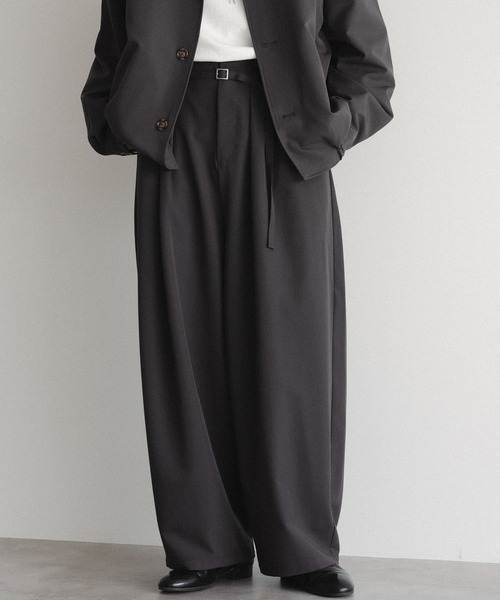 ハイウエストタックワイドパンツ（スラックス）｜epnok（エプノック