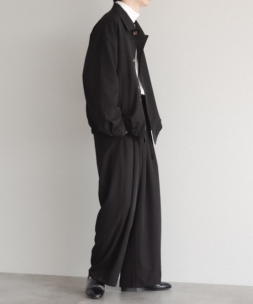 epnok（エプノック）の「ハイウエストタックワイドパンツ（スラックス・メンズ・ブラック/チャコールグレー・SMALL/MEDIUM/LARGE）」の10枚目の写真