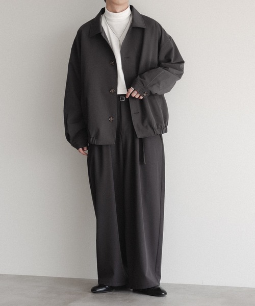 epnok（エプノック）の「ハイウエストタックワイドパンツ（スラックス・メンズ・ブラック/チャコールグレー・SMALL/MEDIUM/LARGE）」の18枚目の写真