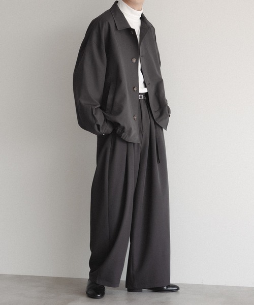 ハイウエストタックワイドパンツ（スラックス）｜epnok（エプノック