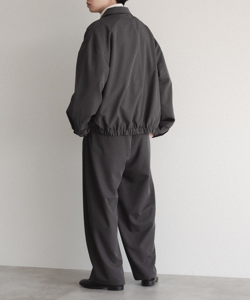 MAHF ボックスアノラック✖️パンツ CALLNE】Knit Melton Fleece Boxtuck Wide Straight Pants