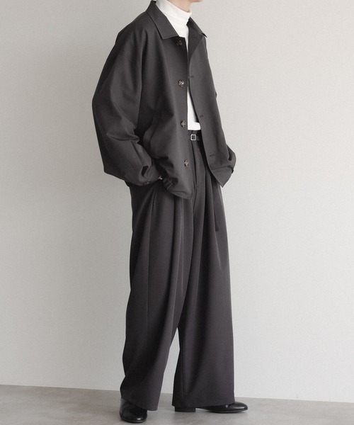 ハイウエストタックワイドパンツ（スラックス）｜epnok（エプノック