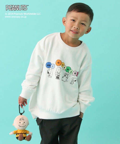 LEPSIM（レプシィム）の「【PEANUTS】BIGスウェット(KIDS)　101664（スウェット・キッズ・チャコールグレー/オフホワイト・SMALL/MEDIUM）」の2枚目の写真