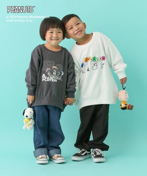 LEPSIM（レプシィム）の「【PEANUTS】BIGスウェット(KIDS)　101664（スウェット・キッズ・チャコールグレー/オフホワイト・SMALL/MEDIUM）」の21枚目の写真