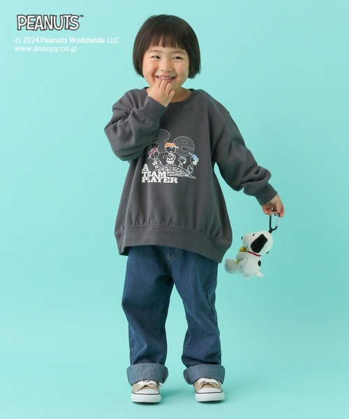 LEPSIM（レプシィム）の「【PEANUTS】BIGスウェット(KIDS)　101664（スウェット・キッズ・チャコールグレー/オフホワイト・SMALL/MEDIUM）」の13枚目の写真