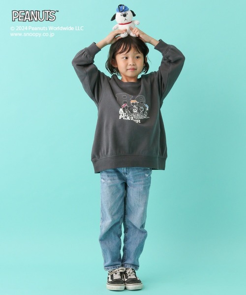 LEPSIM（レプシィム）の「【PEANUTS】BIGスウェット(KIDS)　101664（スウェット・キッズ・チャコールグレー/オフホワイト・SMALL/MEDIUM）」の5枚目の写真