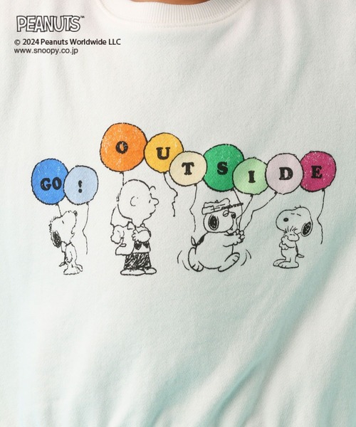 LEPSIM（レプシィム）の「【PEANUTS】BIGスウェット(KIDS)　101664（スウェット・キッズ・チャコールグレー/オフホワイト・SMALL/MEDIUM）」の4枚目の写真