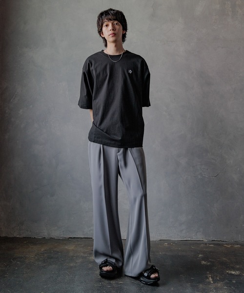 HARE TOROMIワイドパンツ　グレー　S SET UP対応】TOROMIワイドパンツ(HARE)（スラックス）｜HARE