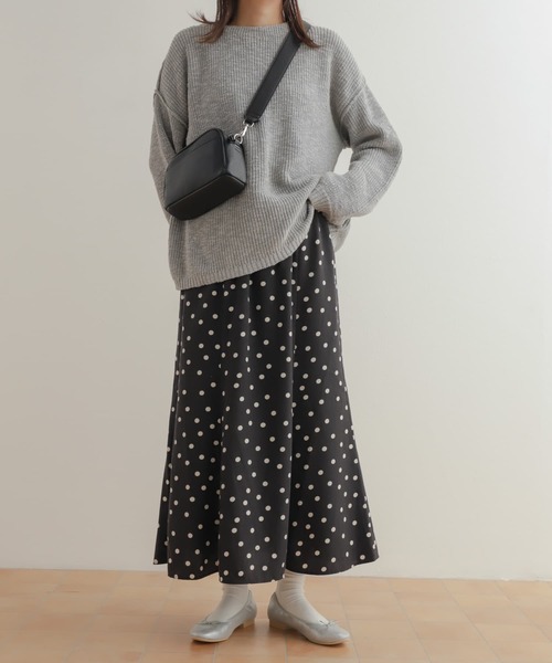 URBAN RESEARCH DOORS（アーバンリサーチドアーズ）の「ドットプリントフレアスカート（スカート・レディース・ブラック系その他/グレー系その他・MEDIUM）」の10枚目の写真