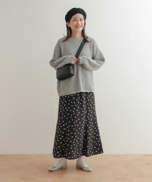 URBAN RESEARCH DOORS（アーバンリサーチドアーズ）の「ドットプリントフレアスカート（スカート・レディース・ブラック系その他/グレー系その他・MEDIUM）」の12枚目の写真