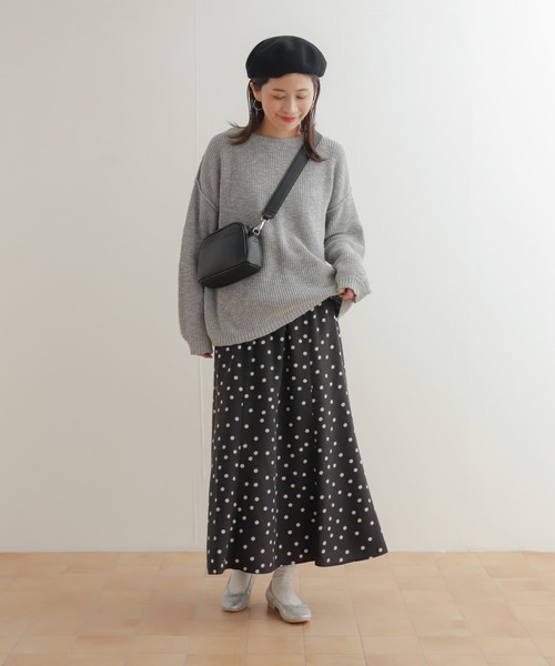 URBAN RESEARCH DOORS（アーバンリサーチドアーズ）の「ドットプリントフレアスカート（スカート・レディース・ブラック系その他/グレー系その他・MEDIUM）」の13枚目の写真