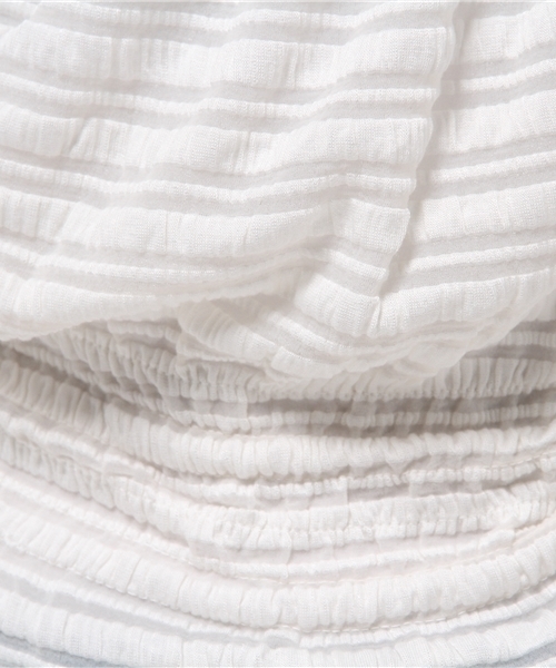 one after another NICE CLAUP（ワンアフターアナザーナイスクラップ）の「【ナイスクラップ】シャドーボーダーシャーリングプルオーバー（Tシャツ/カットソー・レディース・オフホワイト/カーキ/ブラック・FREE）」の7枚目の写真