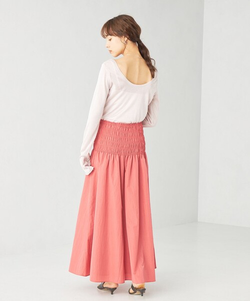 EMMEL REFINES（エメルリファインズ）の「＜EMMEL REFINES＞EM シャーリング ボリューム フレアスカート（スカート・レディース・ライトブルー/ホワイト/ピンク・XS/S/M）」の11枚目の写真