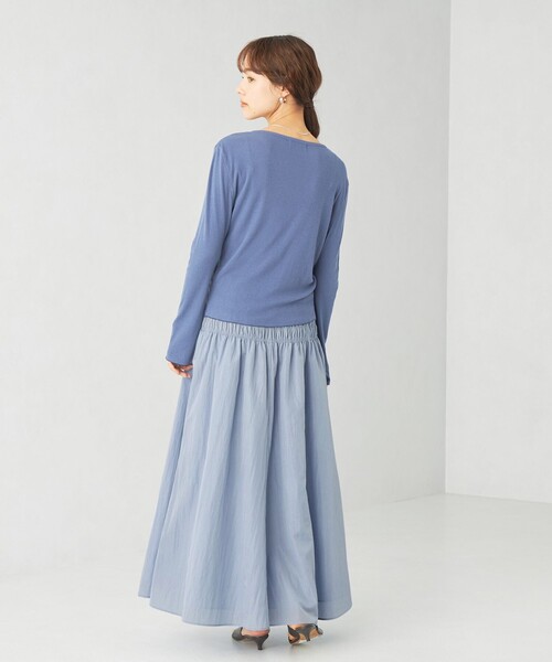 EMMEL REFINES（エメルリファインズ）の「＜EMMEL REFINES＞EM シャーリング ボリューム フレアスカート（スカート・レディース・ライトブルー/ホワイト/ピンク・XS/S/M）」の17枚目の写真