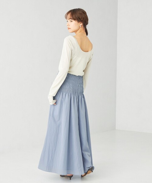 EMMEL REFINES（エメルリファインズ）の「＜EMMEL REFINES＞EM シャーリング ボリューム フレアスカート（スカート・レディース・ライトブルー/ホワイト/ピンク・XS/S/M）」の21枚目の写真