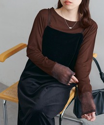 【WEB限定】ラメシアー袖切替プルオーバー