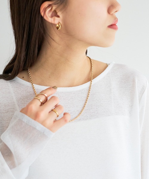 DISCOAT（ディスコート）の「【WEB限定】ラメシアー袖切替プルオーバー（Tシャツ/カットソー・レディース・グレー/ブルー/ミント/ホワイト×ホワイト/ブラック×ブラック/ホワイト×シルバー/ブラック系その他/ブラウン・FREE）」の15枚目の写真