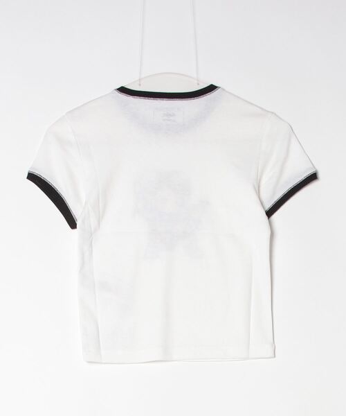 Basic Pleasure Mode（ベーシックプレジャーモード）の「【Basic Pleasure Mode】CHUN LEE TEE / 【ベーシックプレジャーモード】クロップドロゴプリント半袖Tシャツ（Tシャツ/カットソー・レディース・ホワイト・S/XS/XXS）」の10枚目の写真