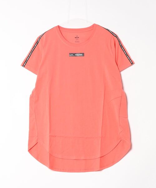 UNDER ARMOUR（アンダーアーマー）の「アンダーアーマー  UAコットン ロングライン ショートスリーブTシャツ（Tシャツ/カットソー・レディース・ホワイト/ブラック/コーラル・S/M/L/XL）」の3枚目の写真