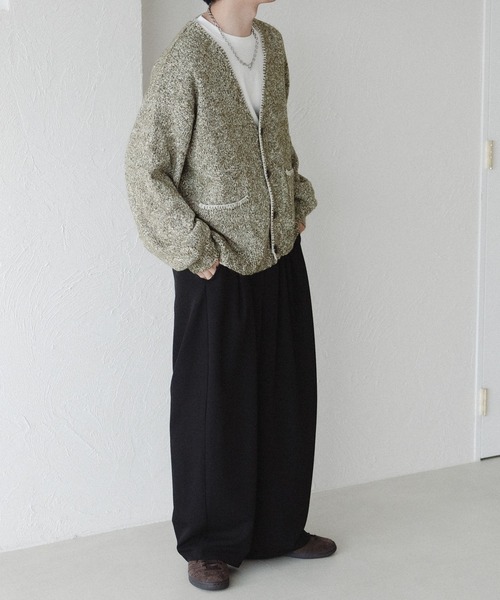 epnok（エプノック）の「ステッチメランジニットカーディガン（カーディガン/ボレロ・メンズ・カーキ/ネイビー/ベージュ・MEDIUM/SMALL/LARGE）」の15枚目の写真