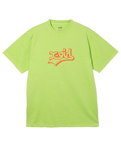 X-girl（エックスガール）の「SPORTS MILLS LOGO S/S TEE（Tシャツ/カットソー・レディース・ブラック/ホワイト/グリーン・XL/S/M/L）」の4枚目の写真