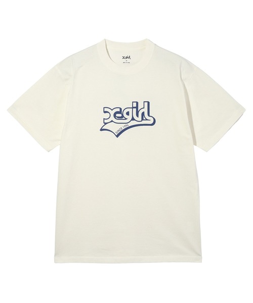 X-girl（エックスガール）の「SPORTS MILLS LOGO S/S TEE（Tシャツ/カットソー・レディース・ブラック/ホワイト/グリーン・XL/S/M/L）」の5枚目の写真