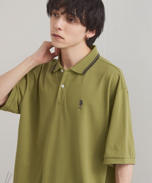 セール】U.S. POLO ASSN 別注 ワンポイント刺繍 鹿の子ルーズ半袖