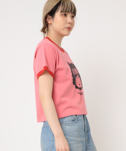 RNA(アールエヌエー)の「M2247 BLINDFOLD BEARミニT(Tシャツ/カットソー・レディース・ホワイト×ブルー/ピンク/ブラック×ホワイト・MEDIUM)」の20枚目の写真