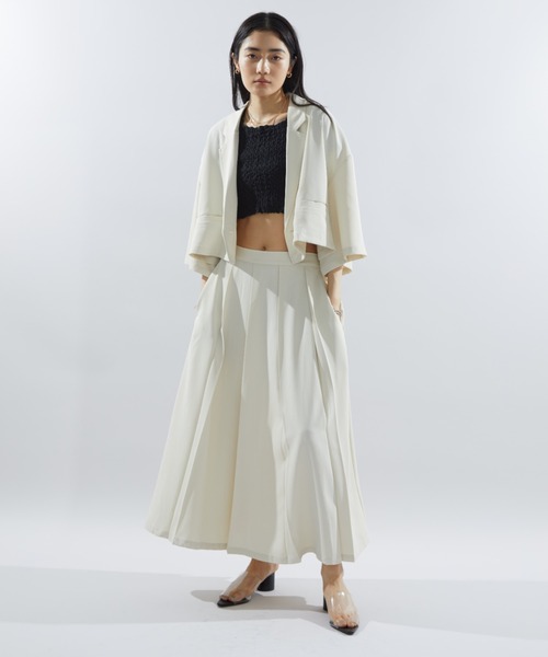 Aunt Marie's（アントマリーズ）の「クロップドルーズジャケット / SET UP対応（テーラードジャケット・レディース・ネイビー/ブラック/アイボリー・FREE）」の15枚目の写真