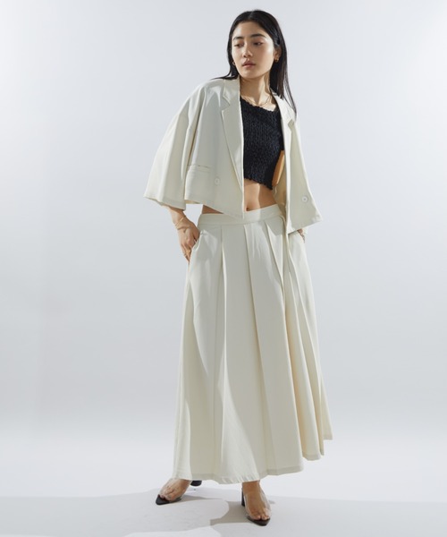 Aunt Marie's（アントマリーズ）の「クロップドルーズジャケット / SET UP対応（テーラードジャケット・レディース・ネイビー/ブラック/アイボリー・FREE）」の16枚目の写真