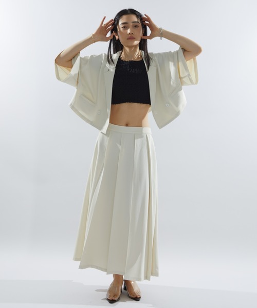 Aunt Marie's（アントマリーズ）の「クロップドルーズジャケット / SET UP対応（テーラードジャケット・レディース・ネイビー/ブラック/アイボリー・FREE）」の17枚目の写真